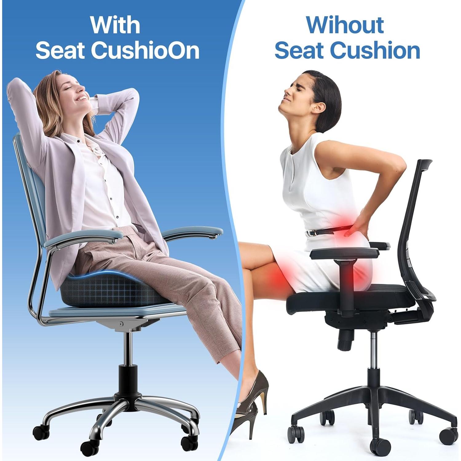 Cojín Ergonómico de Espuma Viscoelástica CJACSOC Negro XL