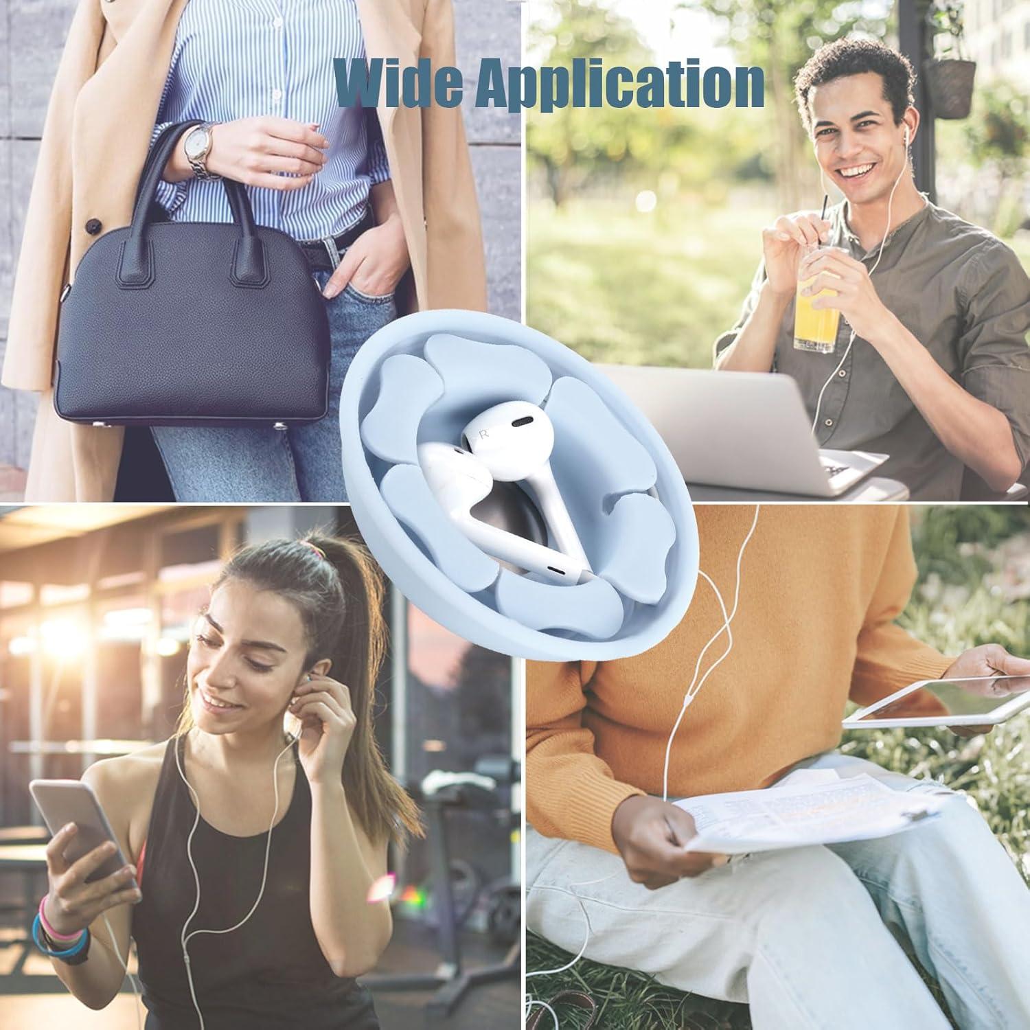 Estuche Organizador de Auriculares MAIRUI Azul Bebé Silicona