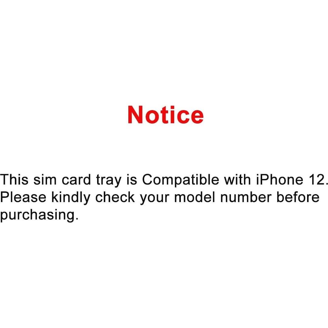 Bandeja de SIM de Reemplazo Perzework para iPhone 12 Negra