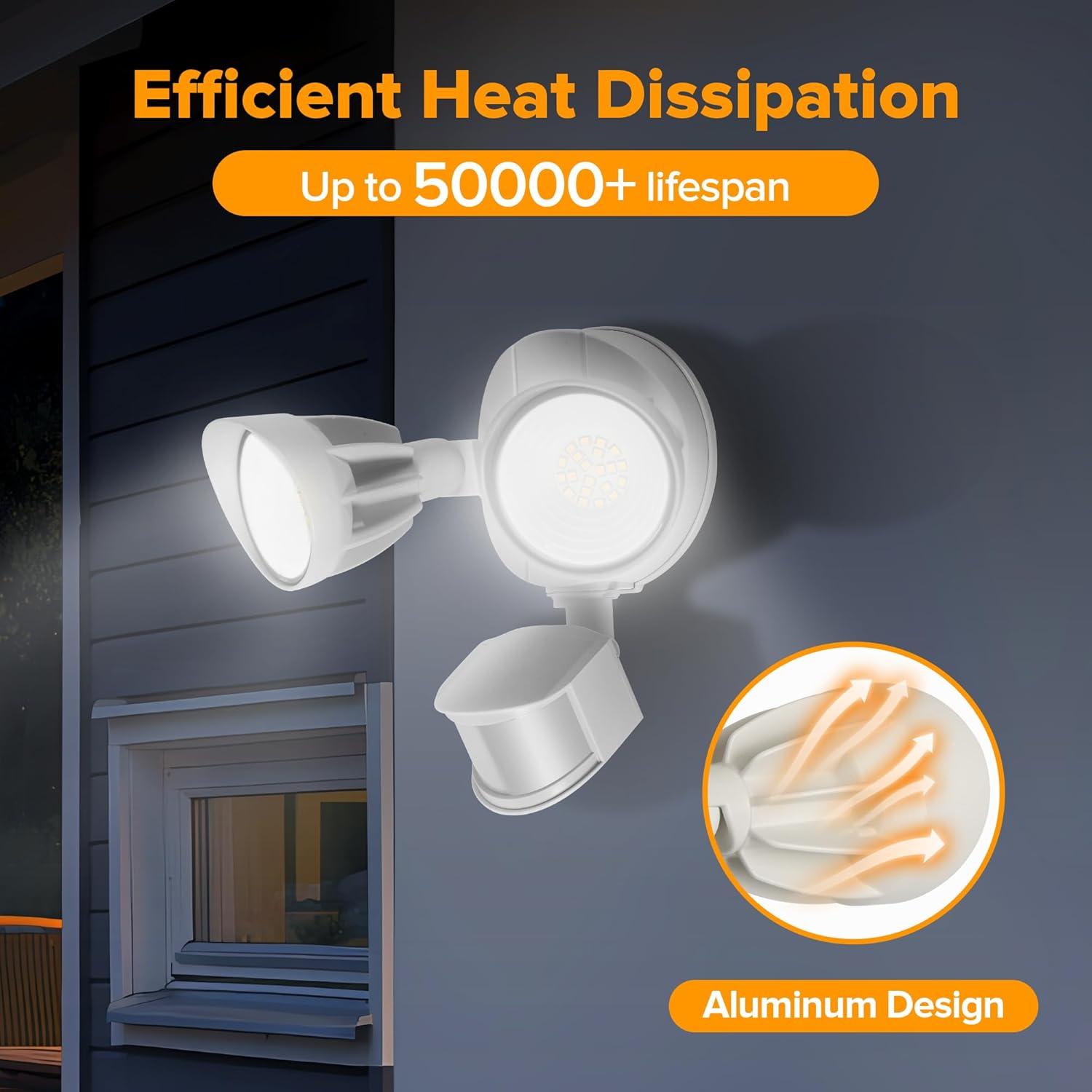 Luz de Seguridad LED UME con Sensor de Movimiento 27W 3000LM IP65