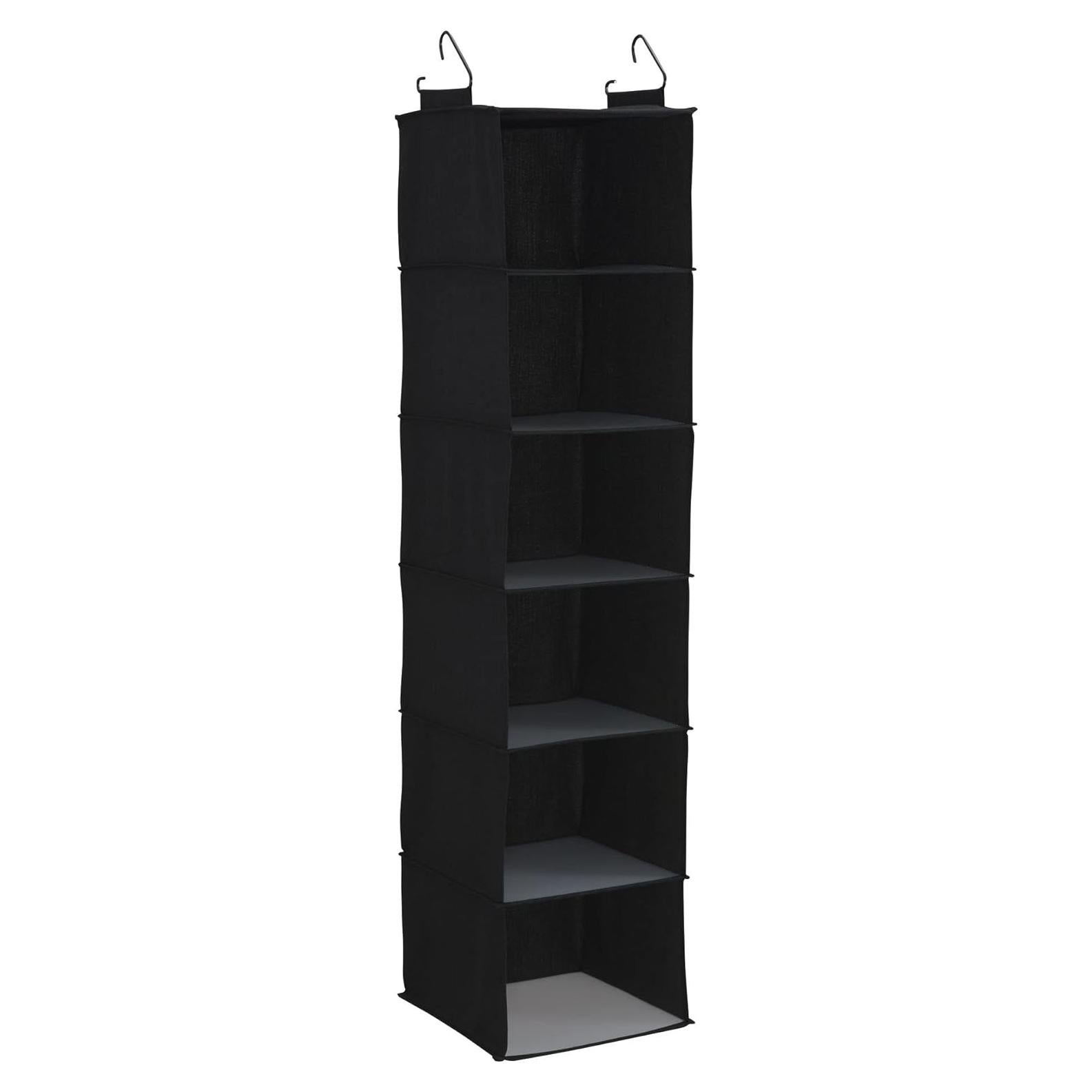 Organizador de Closet Colgante Household Essentials 6 Estantes Negro