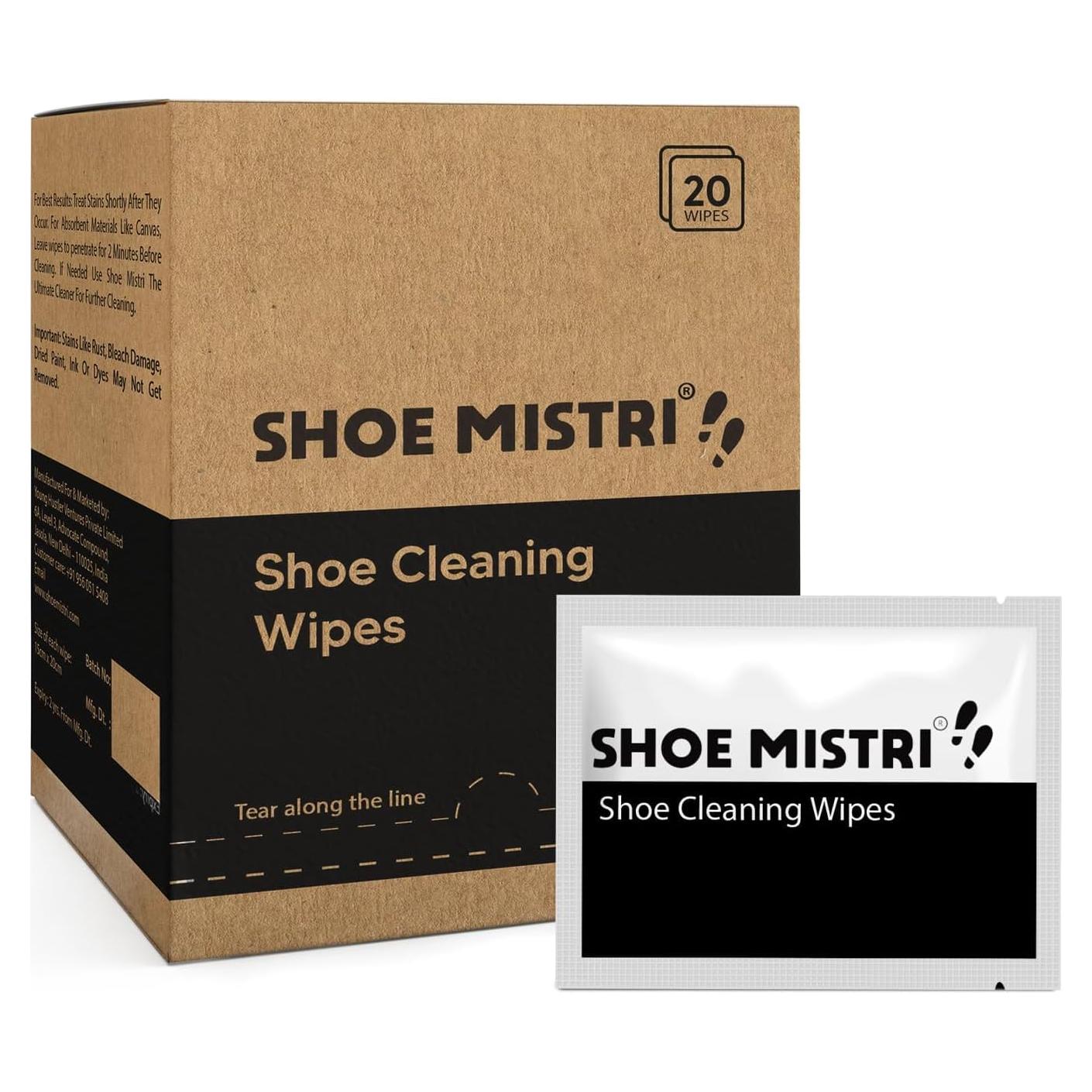 Toallitas de Limpieza para Zapatos Shoe Mistri - Paquete de 20