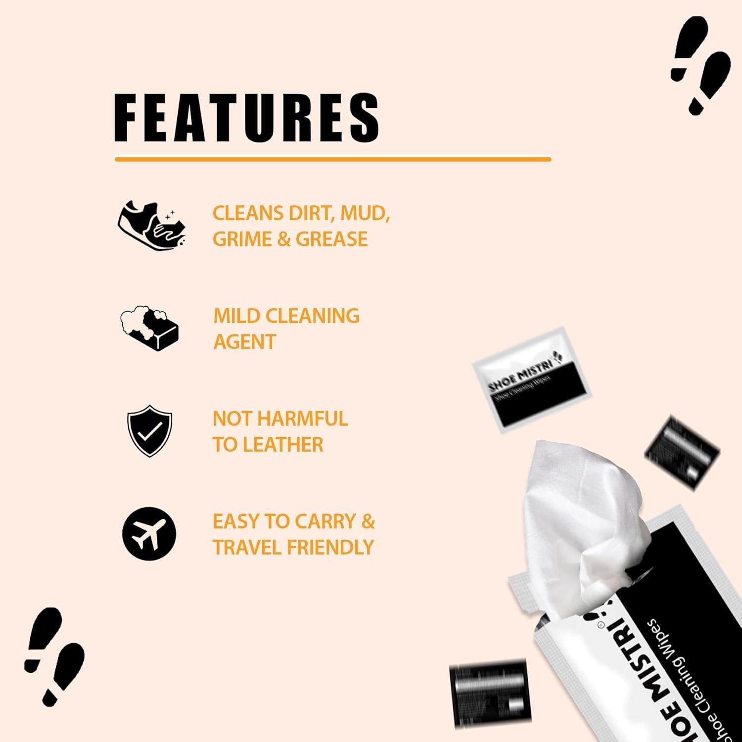 Toallitas de Limpieza para Zapatos Shoe Mistri - Paquete de 20