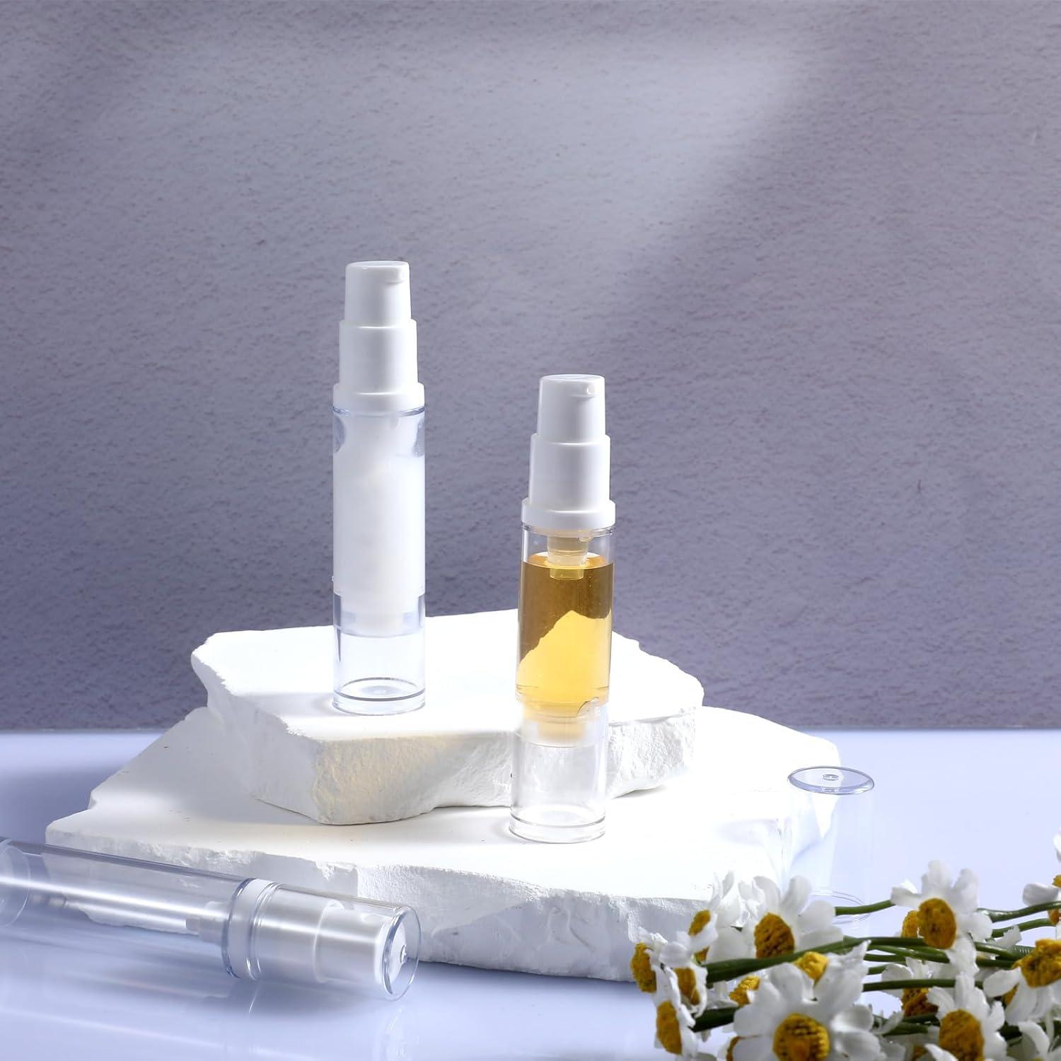 4 Botellas de Viaje Aiyorse 10ml Recargables sin Aire