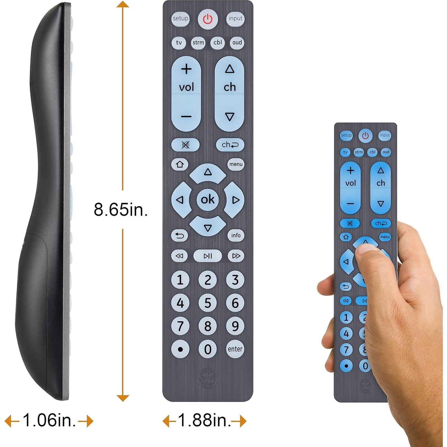 Control Remoto Universal GE 4 Dispositivos Retroiluminado