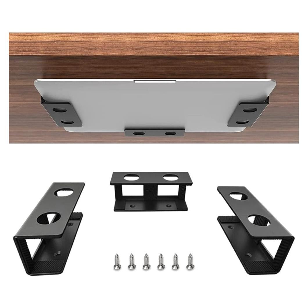 Soporte para Laptop Bajo Escritorio IFCASE - Aluminio Negro