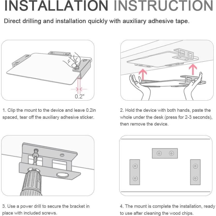 Soporte para Laptop Bajo Escritorio IFCASE - Aluminio Negro