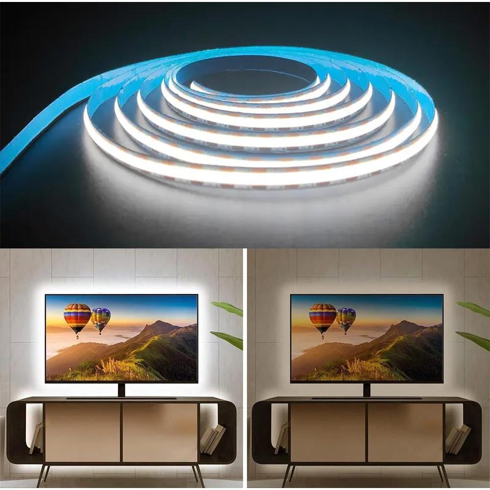 Tira de Luz LED COB 1m LFKJ Blanca 6000K USB con Controlador