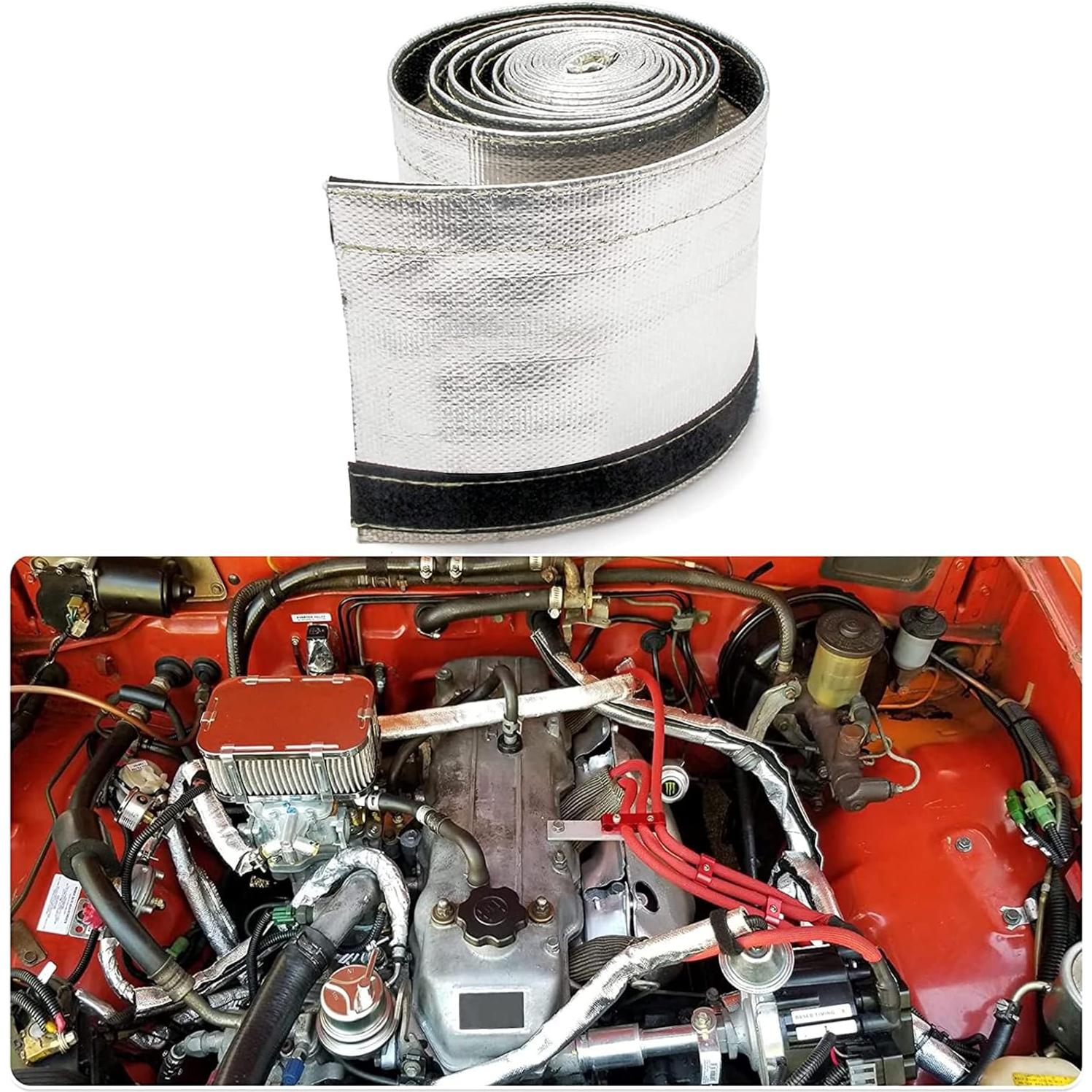 Manga de Protección Térmica Aluminizada XINPENGLIU 3M con 10 Abrazaderas