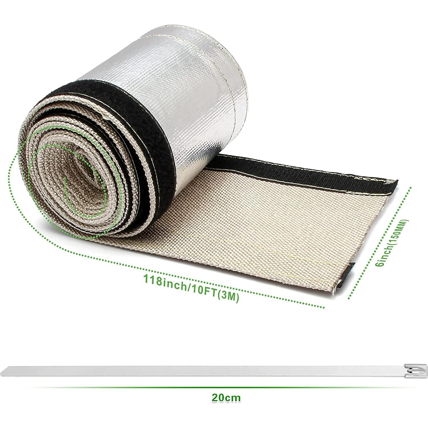 Manga de Protección Térmica Aluminizada XINPENGLIU 3M con 10 Abrazaderas