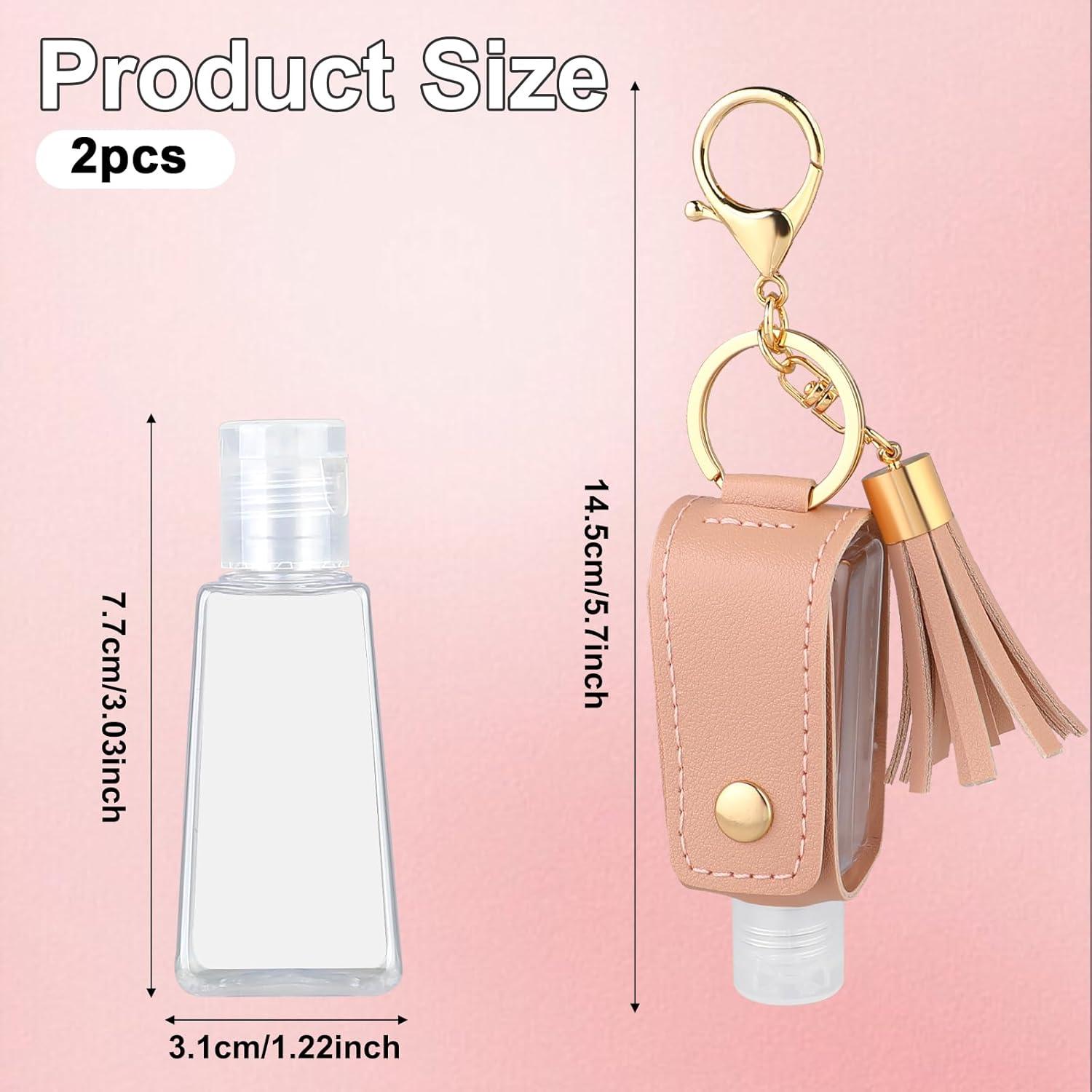 Soporte Gel Antibacterial Mozeat 2 Pcs Cuero Negro Rosa