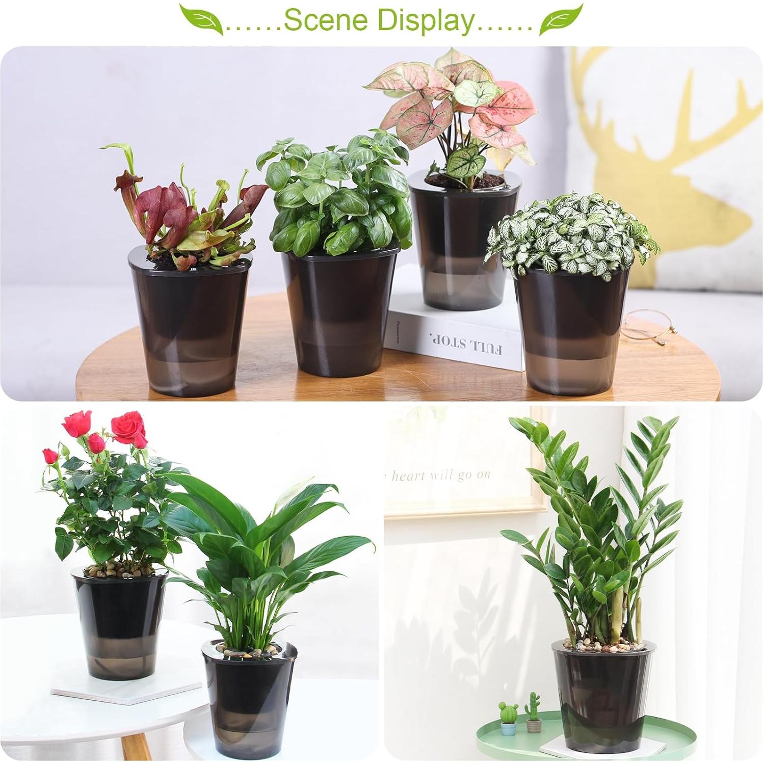 Maceta Autorriego Oliz 8 Pcs 10.9 cm para Interior