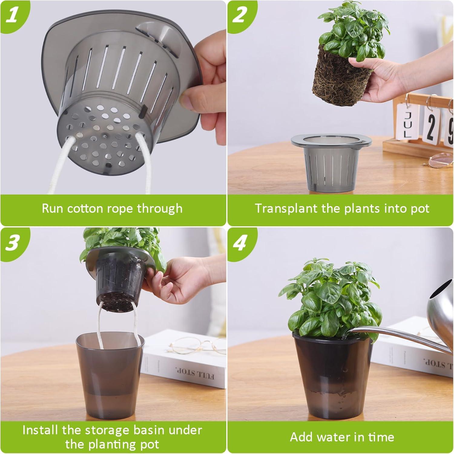 Maceta Autorriego Oliz 8 Pcs 10.9 cm para Interior