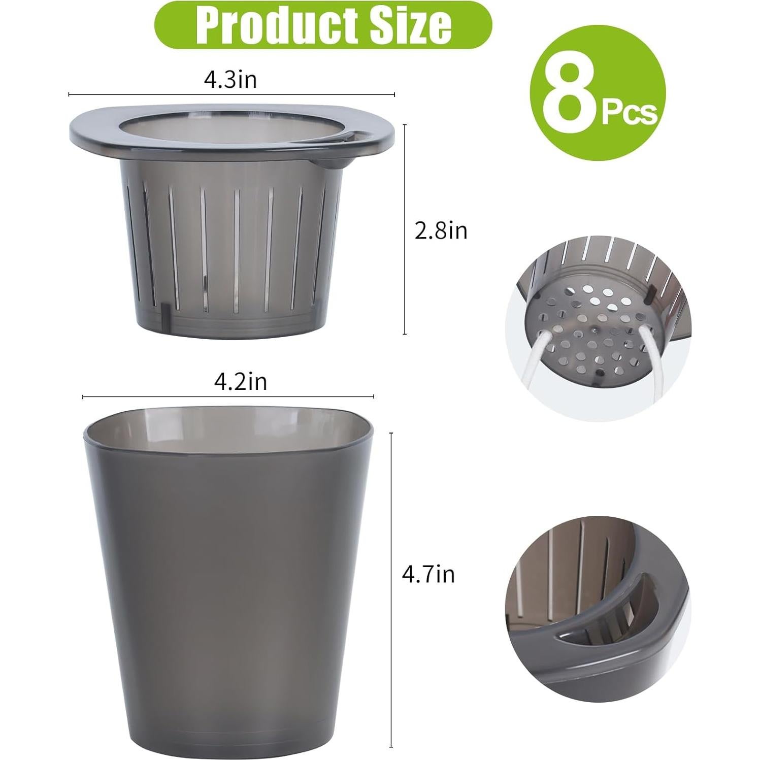 Maceta Autorriego Oliz 8 Pcs 10.9 cm para Interior