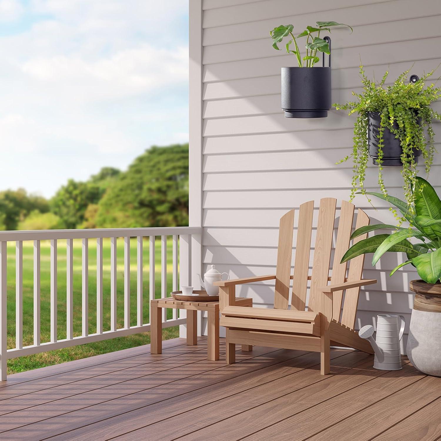 2 Macetas Colgantes CISEANOL de Metal 15 cm Modernas Negras