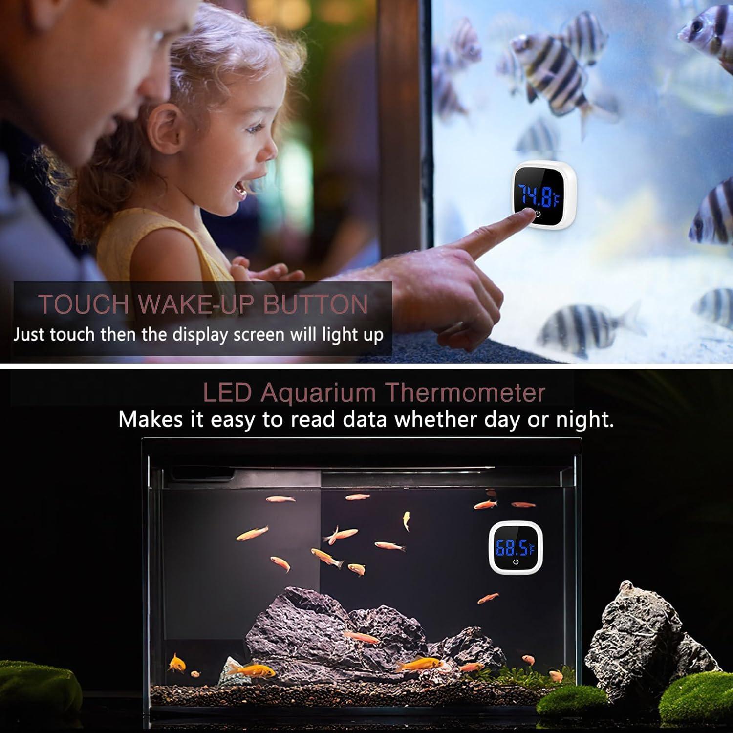 Termómetro Digital de Acuario LOFICOPER LED Adherible 0-60°C