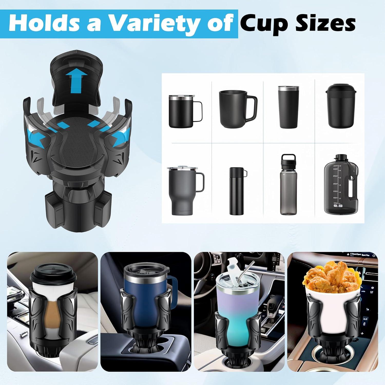 Expansor Soporte para Tazas de Auto GQIRIL Ajustable 0.3-1.9L