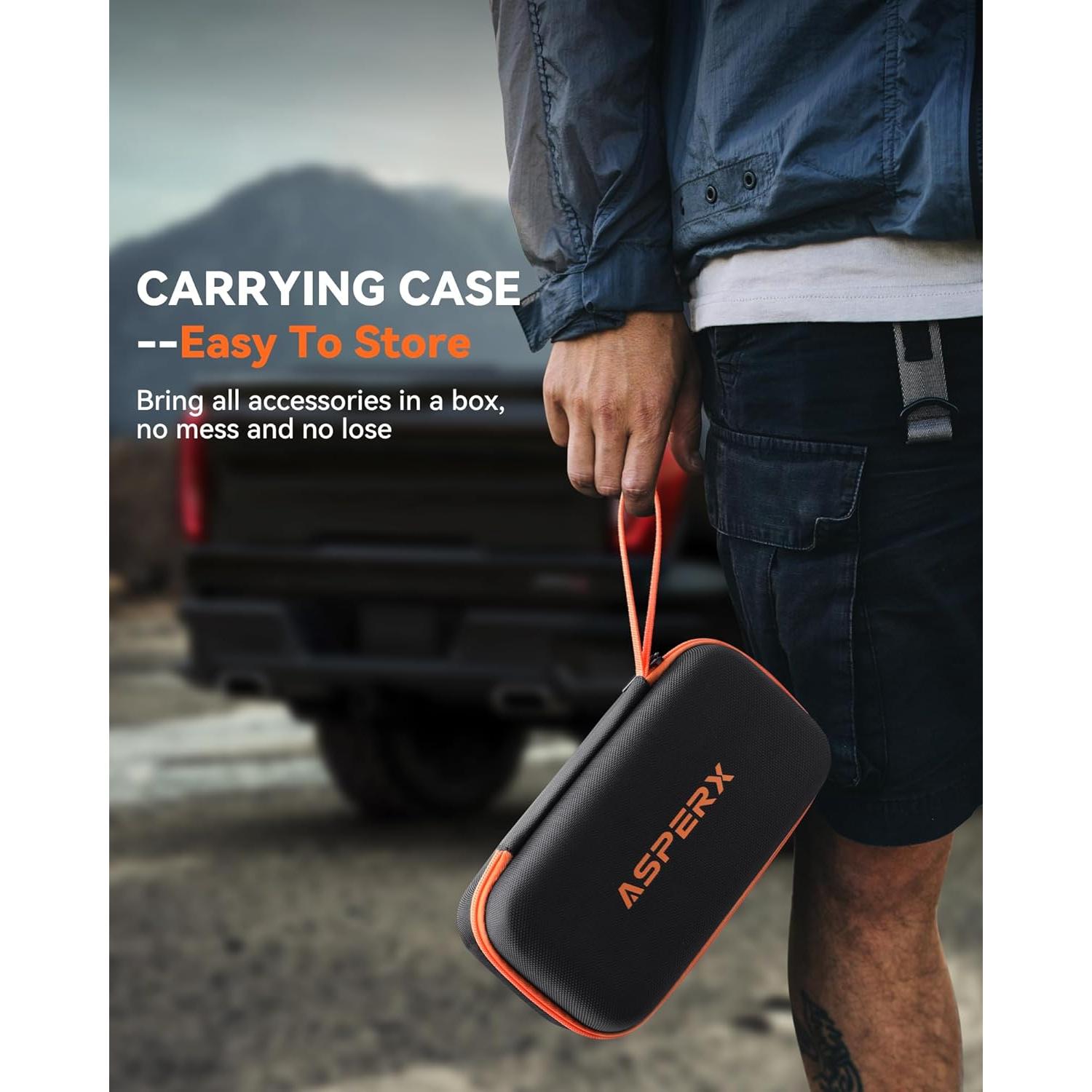 Compresor de Aire Portátil AsperX 160 PSI Batería 10000mAh