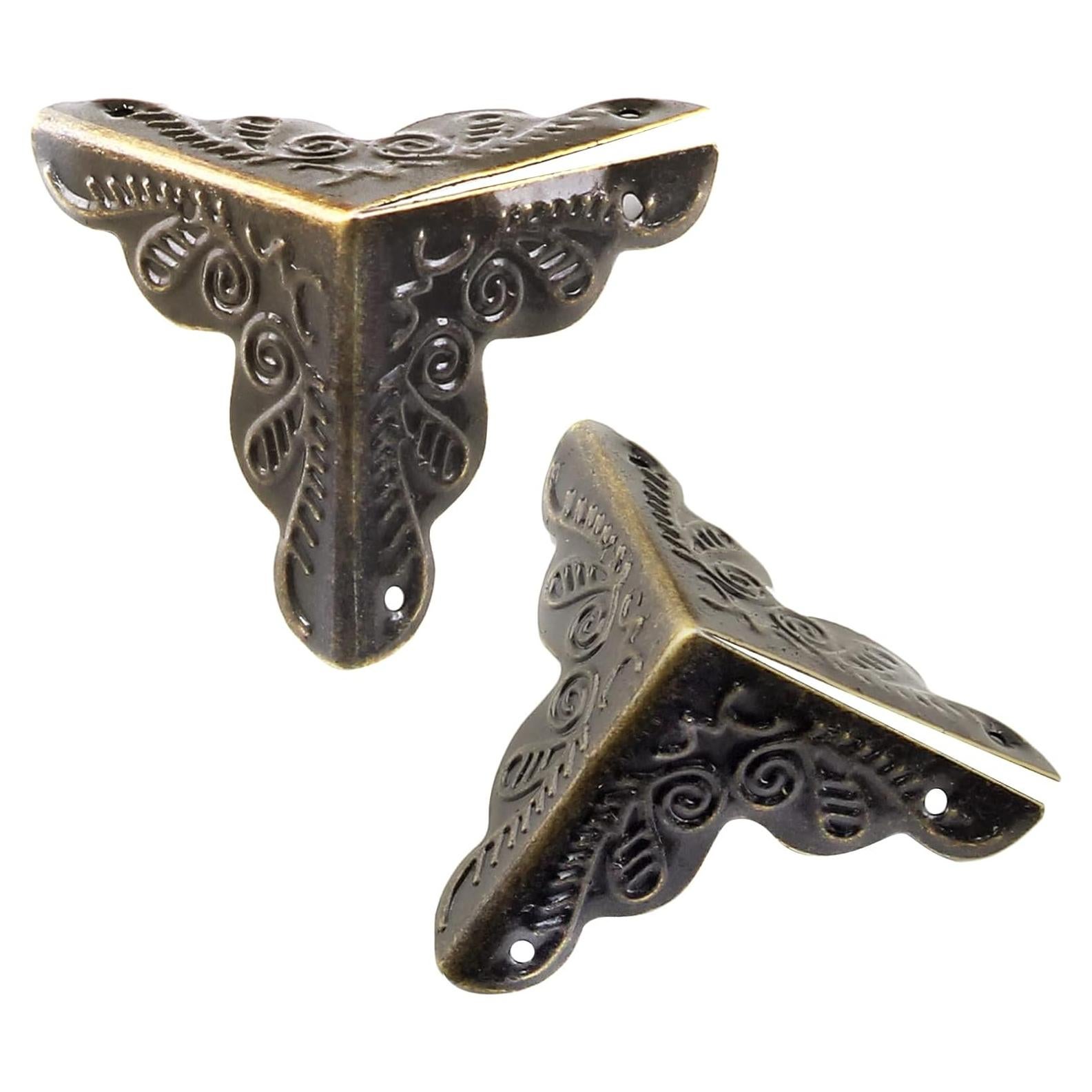 48 Protectores de Esquinas de Metal Piutouyar Bronce 2.54cm