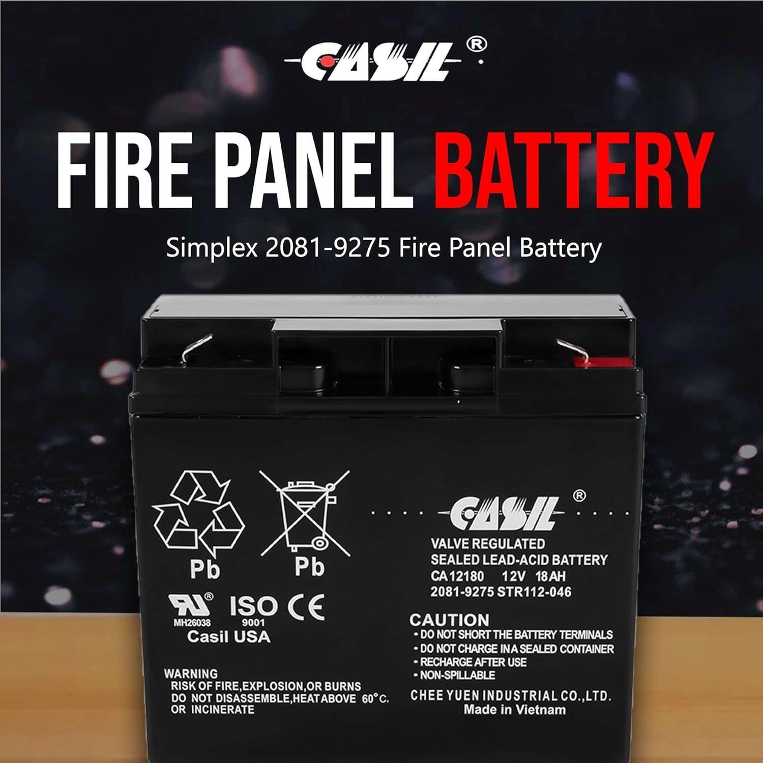 Batería de Panel de Incendio Simplex 2081-9275 - Paquete de 2