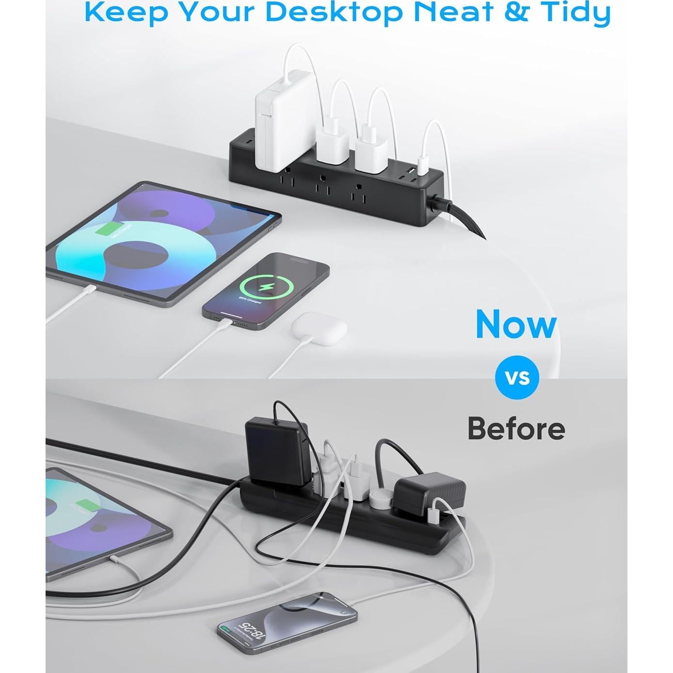 Regleta de enchufes con pinza SHENZHEN ZM3 5FT 24W 9 AC 8 USB