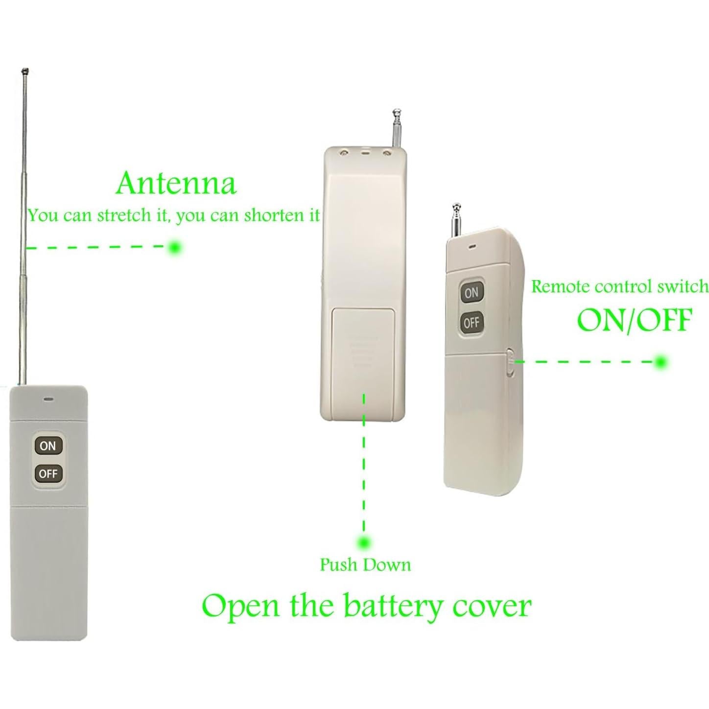 Interruptor Remoto Inalámbrico ZHOFONET IP65 40A DC12V-72V