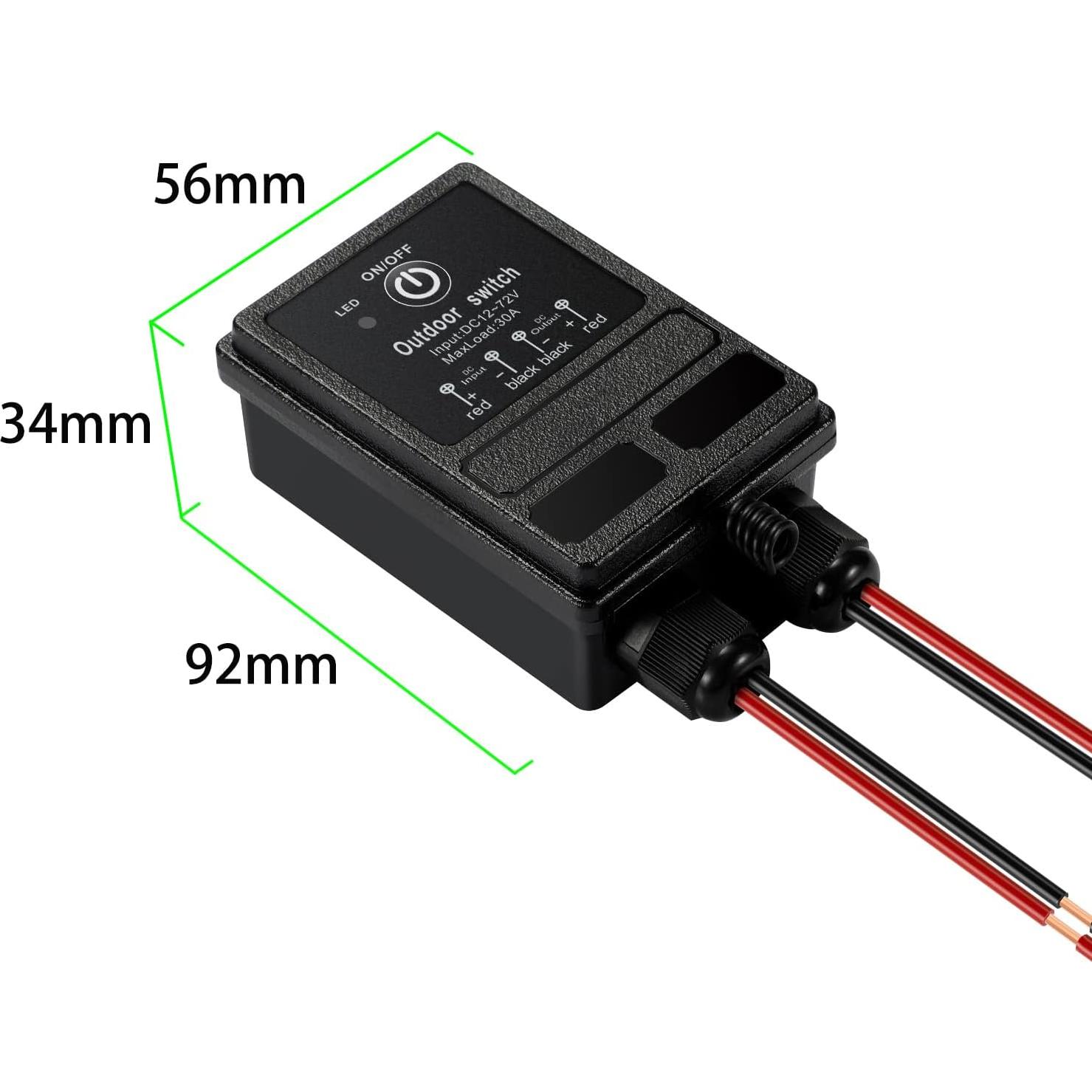 Interruptor Remoto Inalámbrico ZHOFONET IP65 40A DC12V-72V