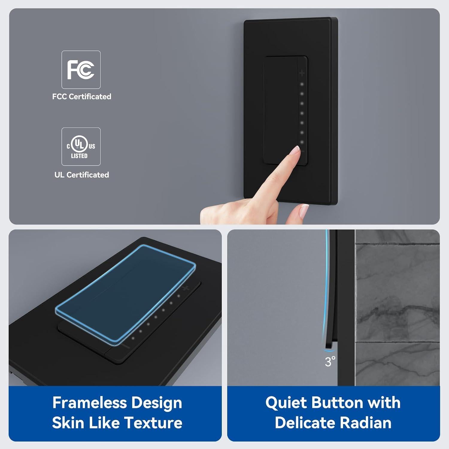 Interruptor Regulador Digital ELEGRP 150W LED 450W Incandescentes