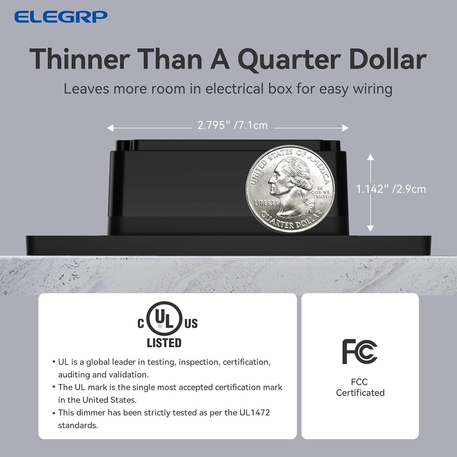 Interruptor Regulador Digital ELEGRP 150W LED 450W Incandescentes