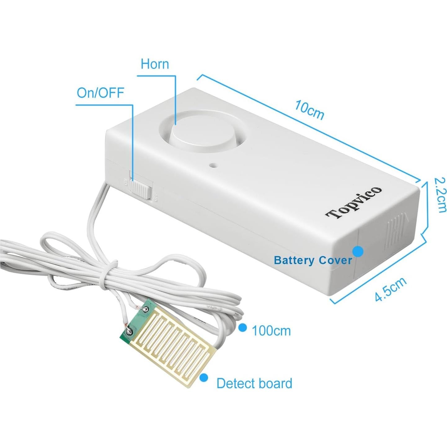 Detector de Fugas Topvico 120dB para Sótanos 3 Sensores