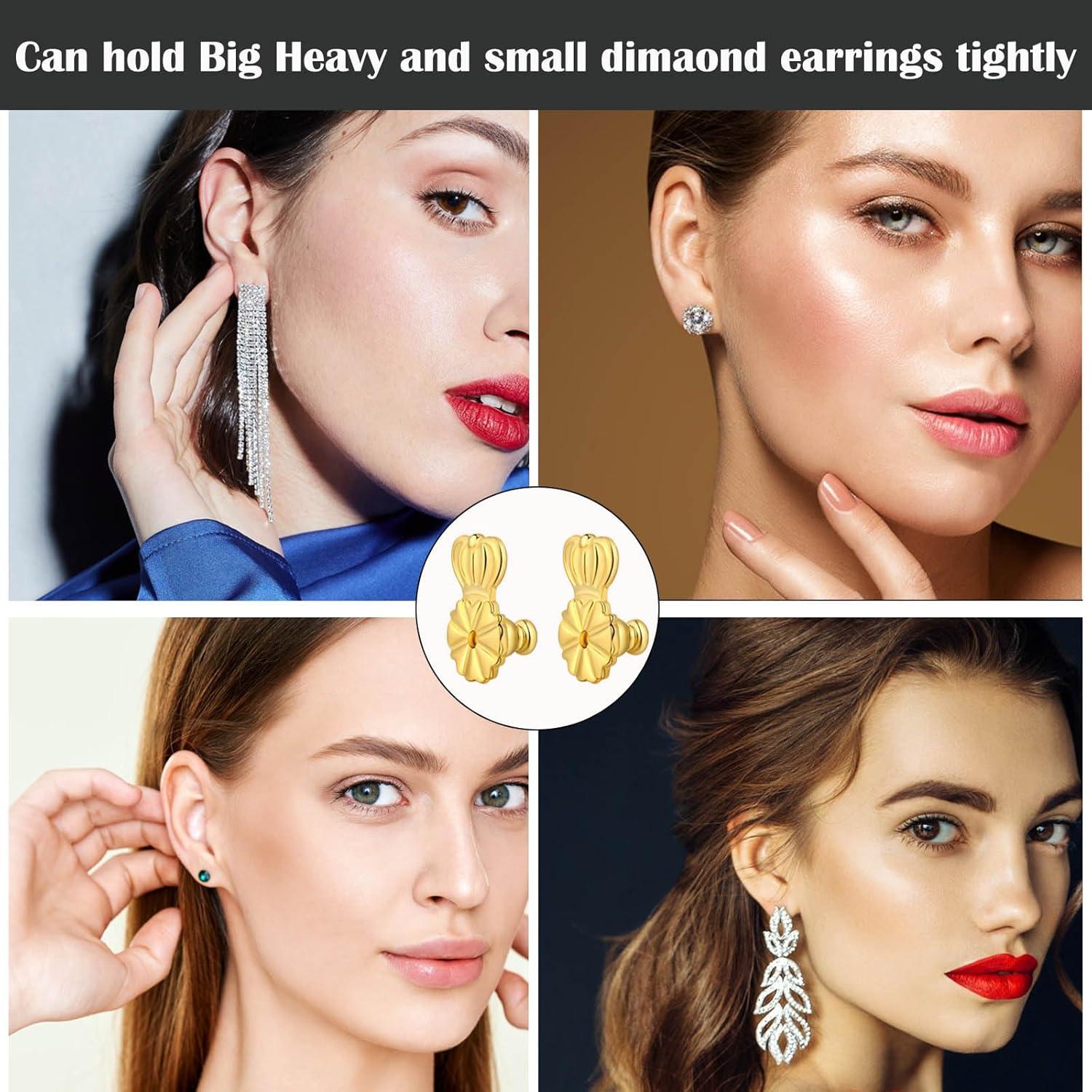 Respaldos de Pendientes FORMULEN Dorado 6 Piezas con Bloqueo