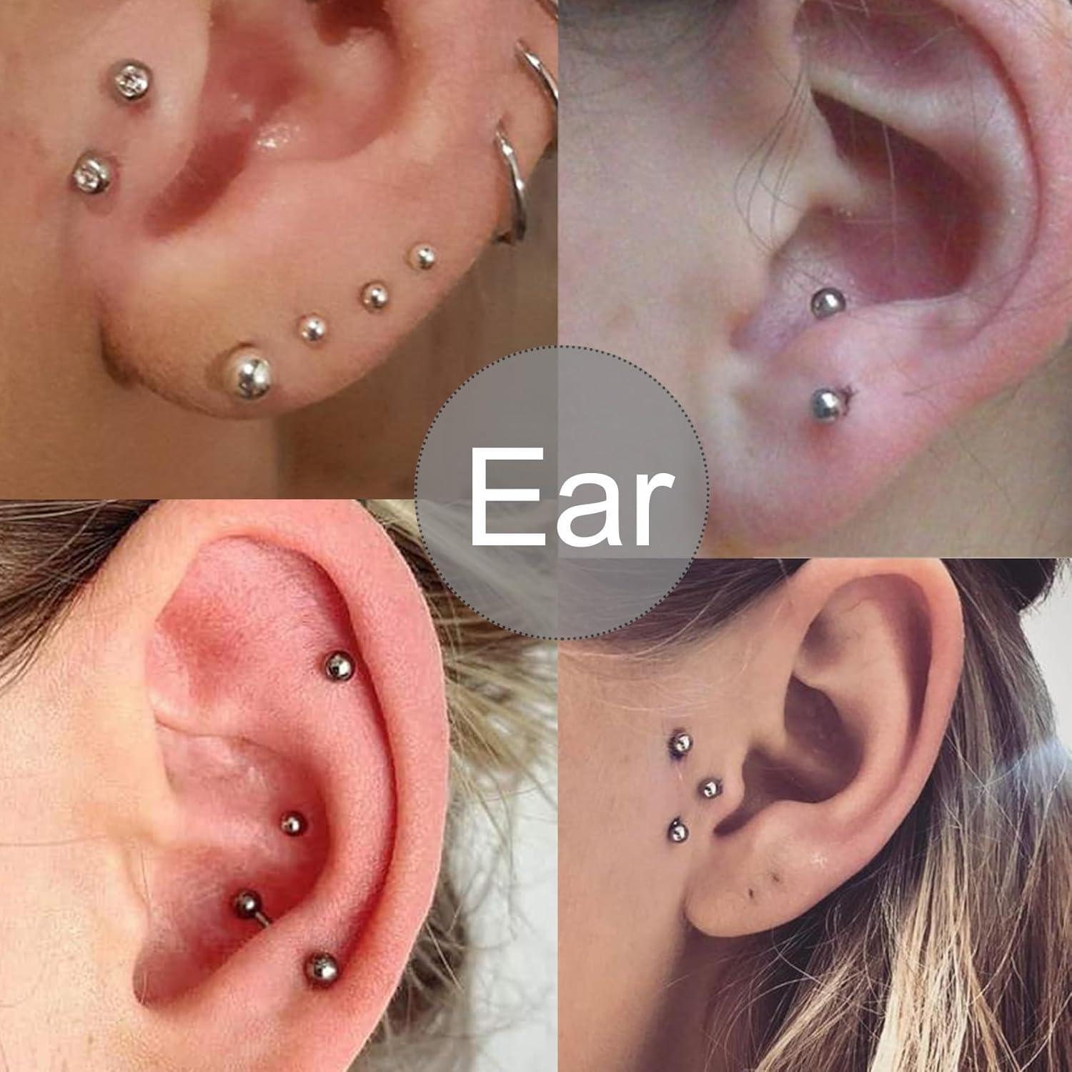 Falsos Piercings Adhesivos Longita - 450 Piezas para Nariz, Ceja y Labio