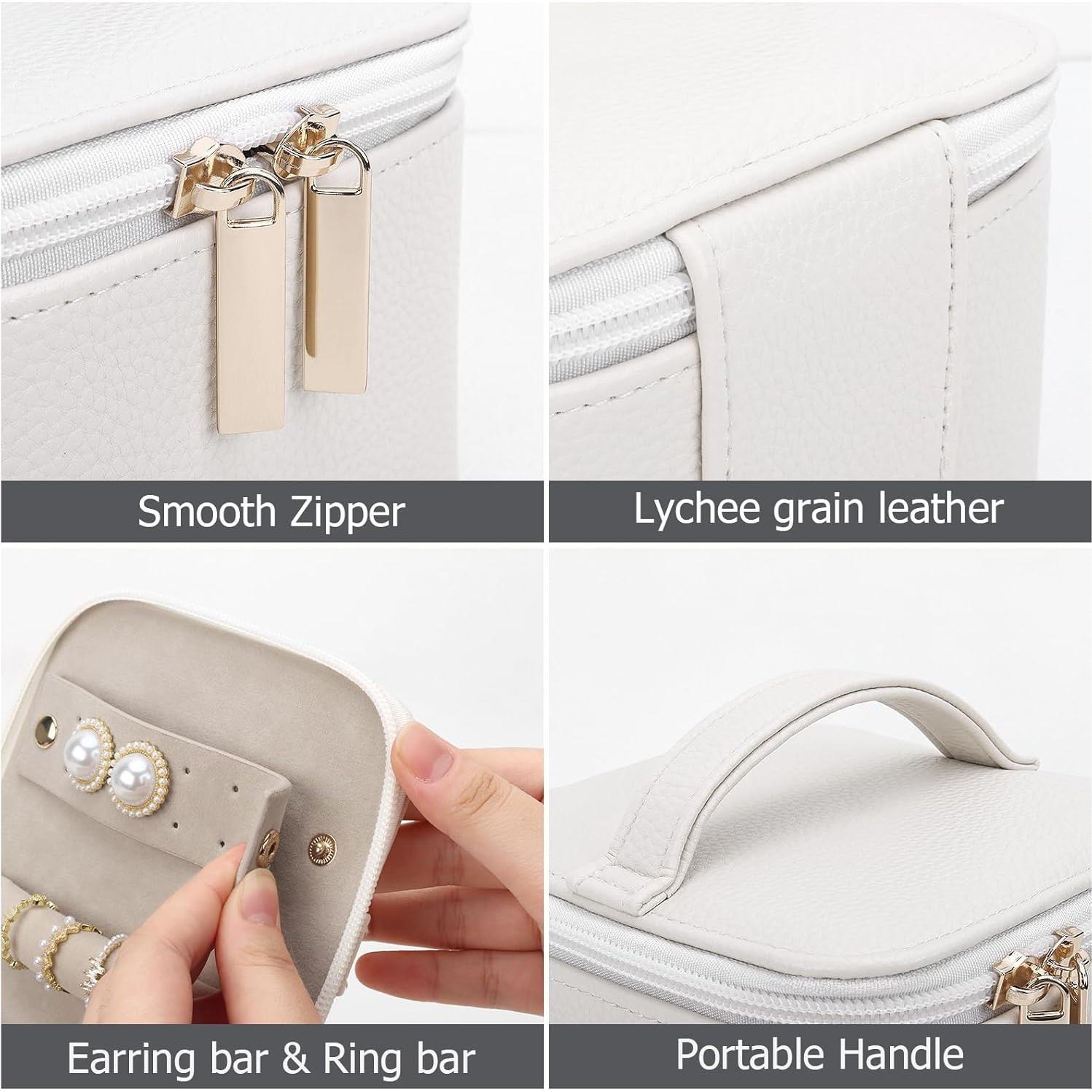 Caja de Joyería Pequeña DesignSter Beige, Organizador de Viaje