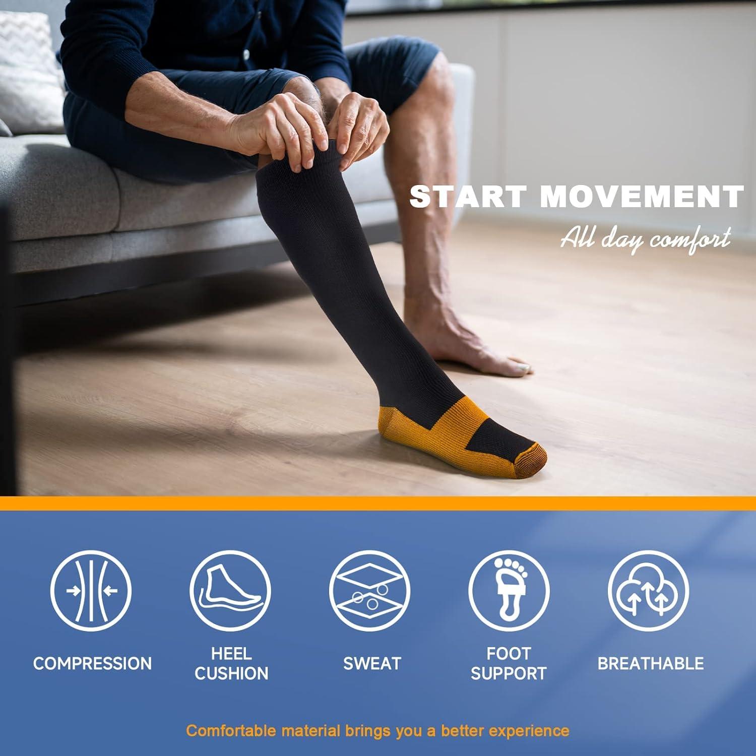 Calcetines de Compresión Bropite 20-30 mmHg para Hombres y Mujeres