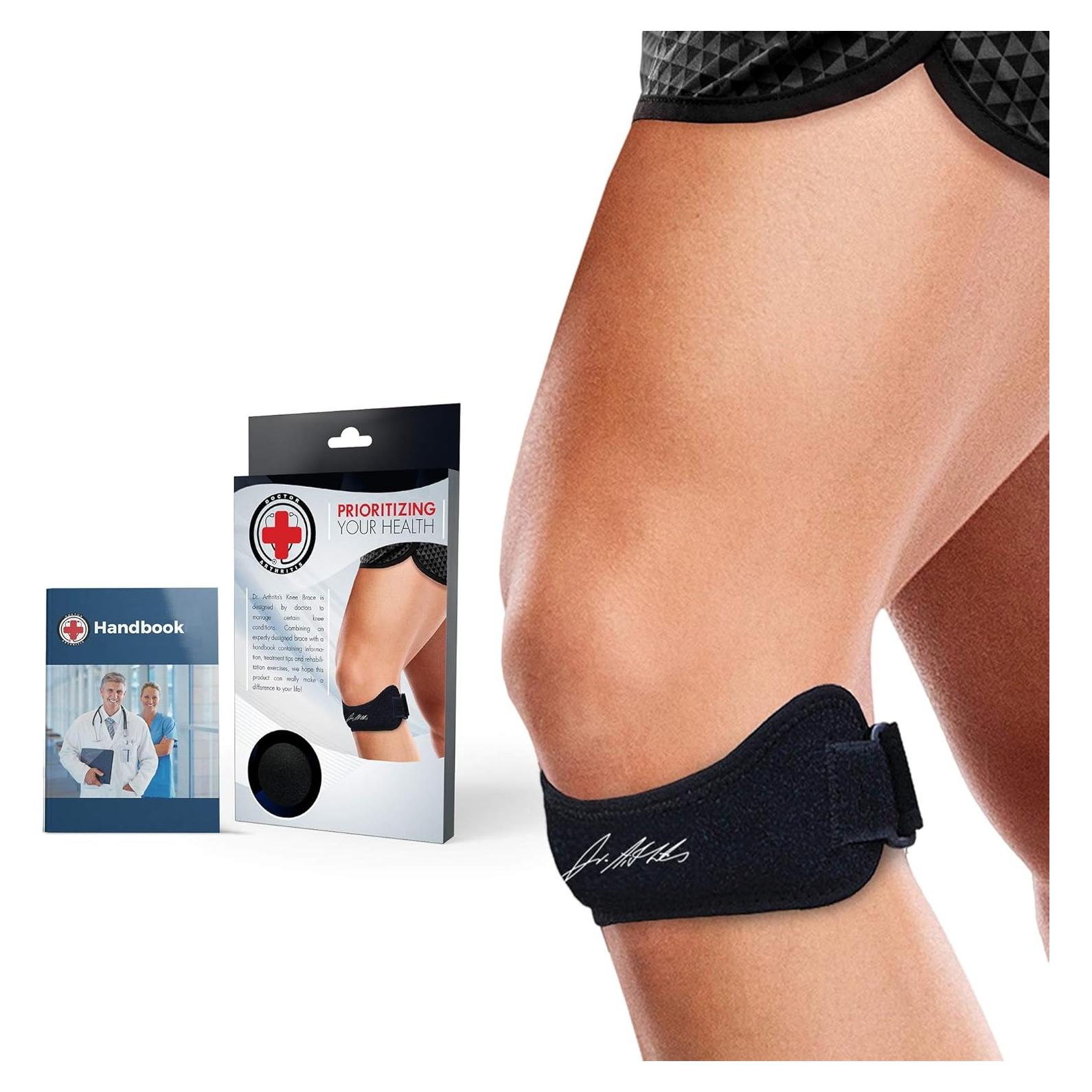 Correa de Tendón Patelar Dr. Arthritis - Soporte Rodilla Único Negro