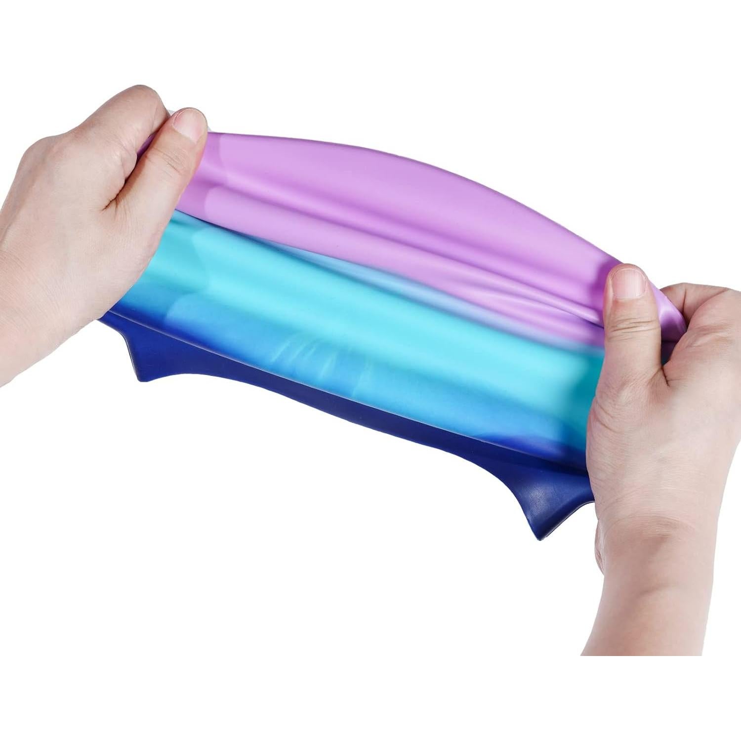 6 Gorros de Natación de Silicona Unisex Tayfremn Multicolor