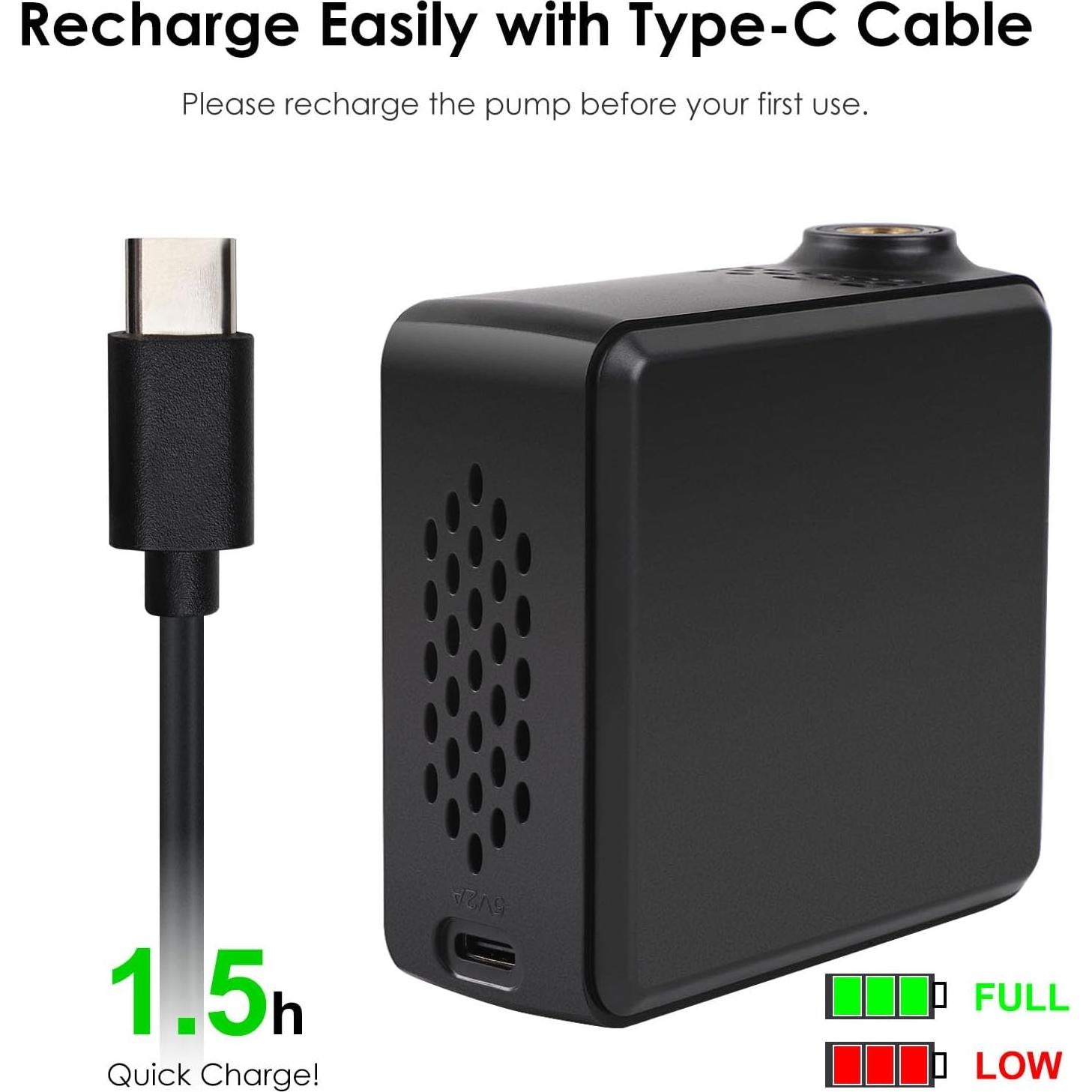 Mini Bomba de Aire Eléctrica LISIXLIUYI 150 PSI Portátil