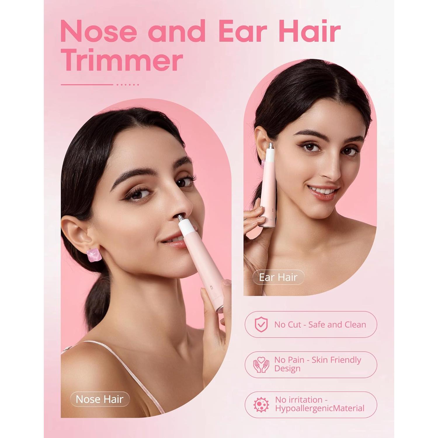 Recortador de Vello Nasal VG VOGCREST Rosa Recargable IPX7