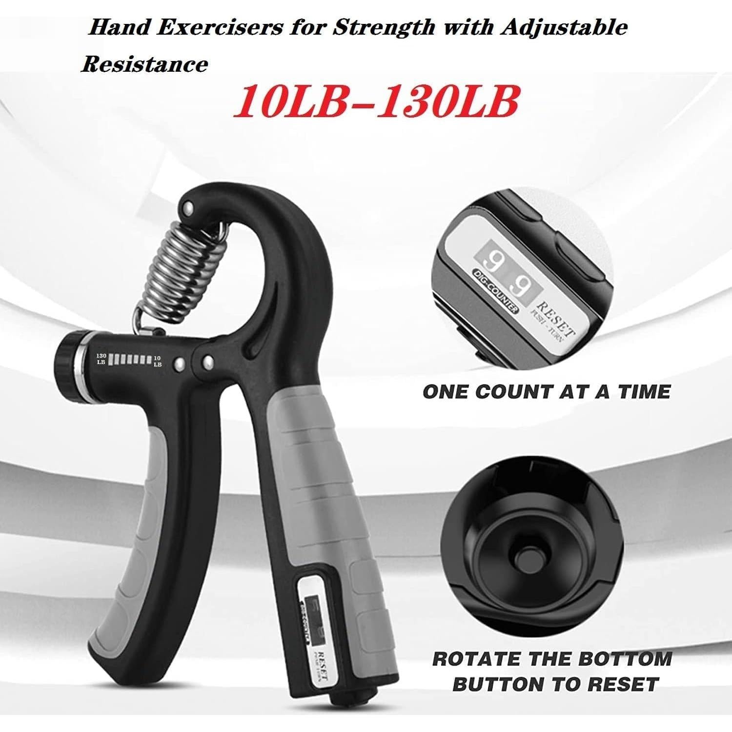 Fortalecedor de Mano AIKESIWAY 2 Paquetes Resistencia 5-60 Kg