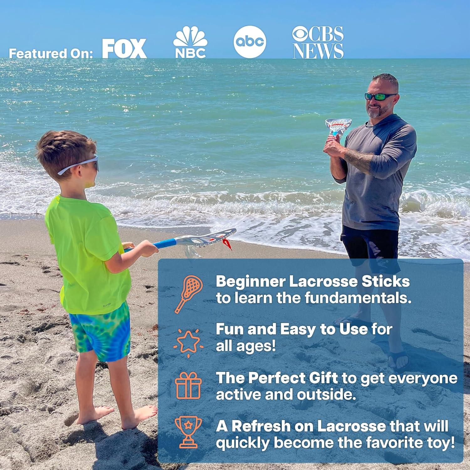 Set de Lacrosse Mini Toss Refresh Sports - 2 Palos y 2 Pelotas