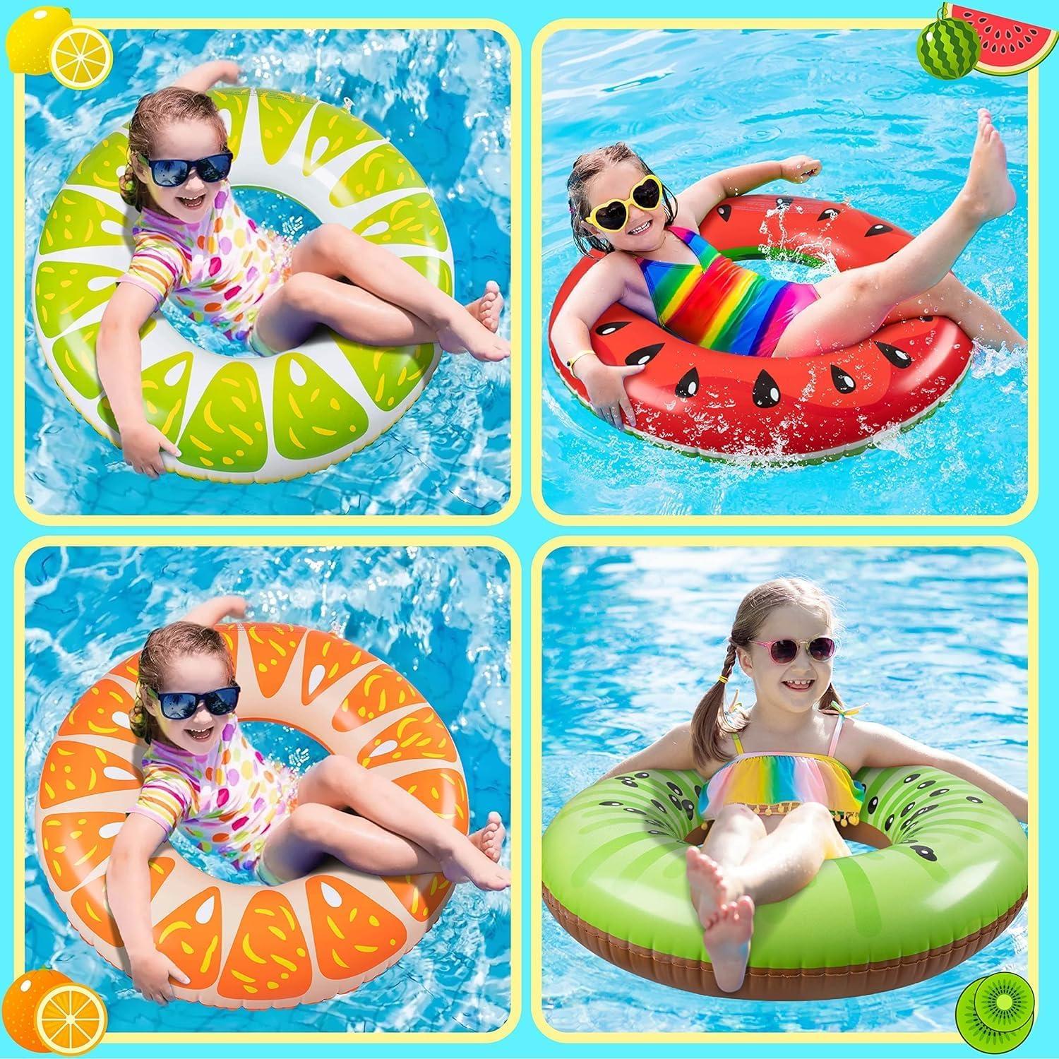 Flotadores de Fruta 90shine 2PCS - Sandía y Lima para Piscina