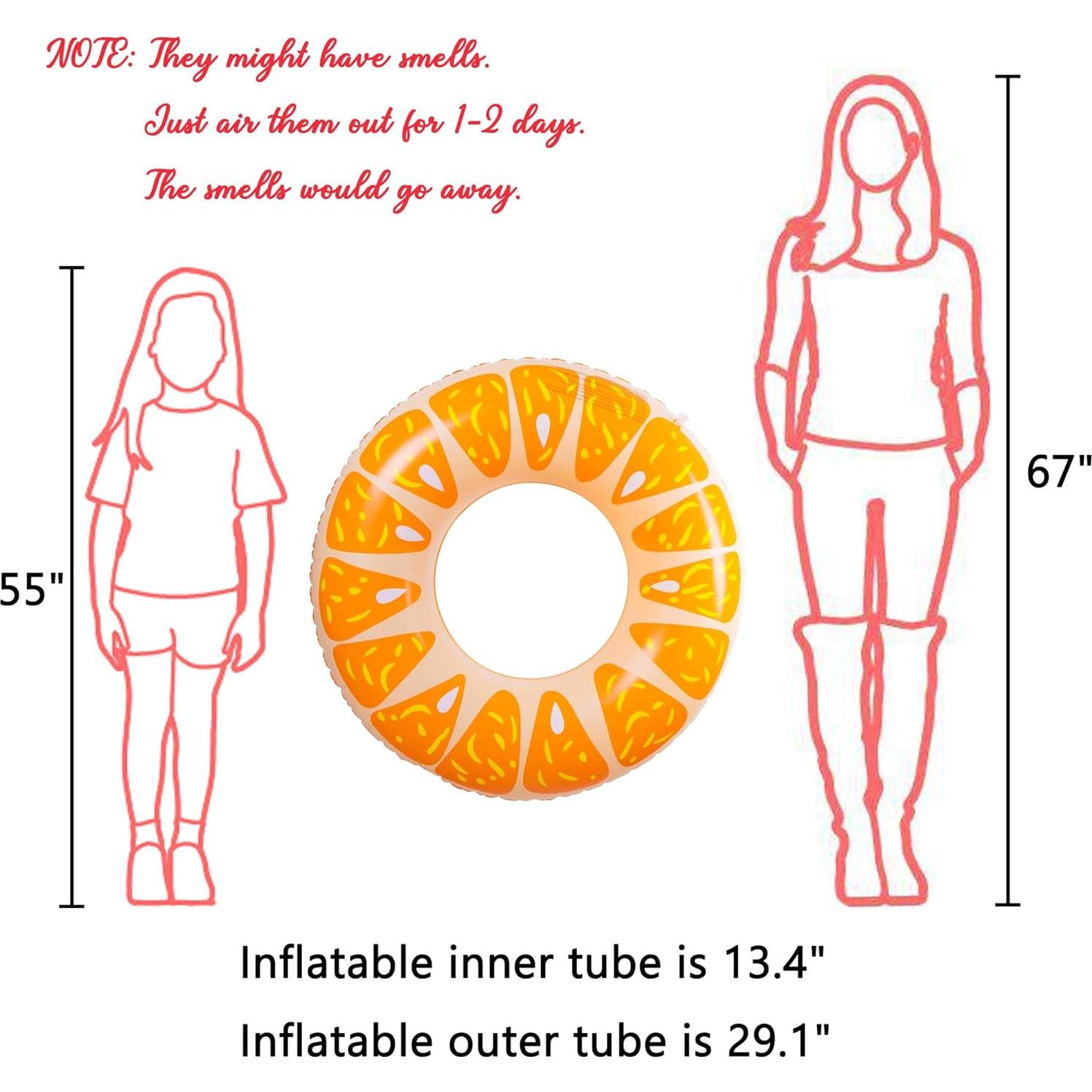 Flotadores de Fruta 90shine 2PCS - Sandía y Lima para Piscina