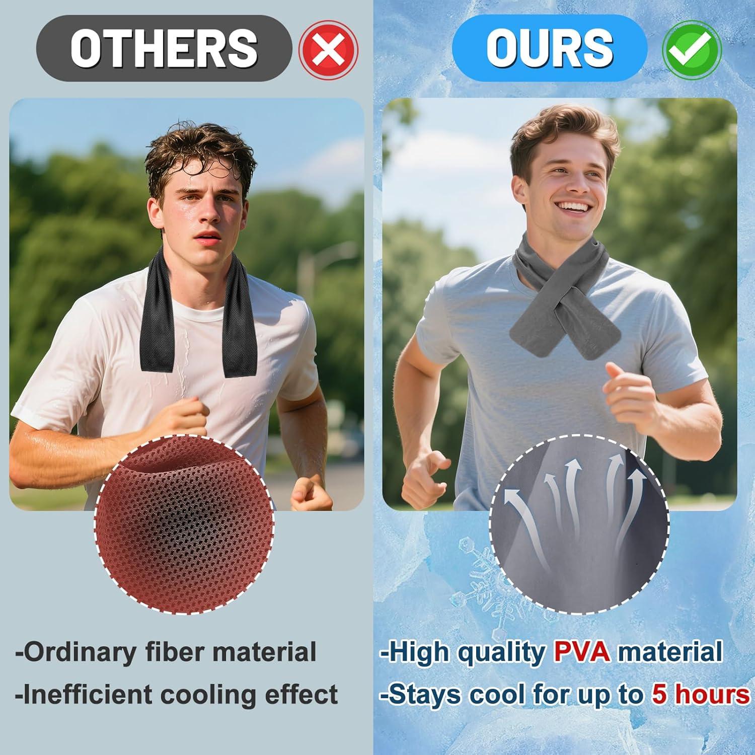 Toallas de Enfriamiento Cosweet PVA 3 Pcs 73.66x7.62cm Gris