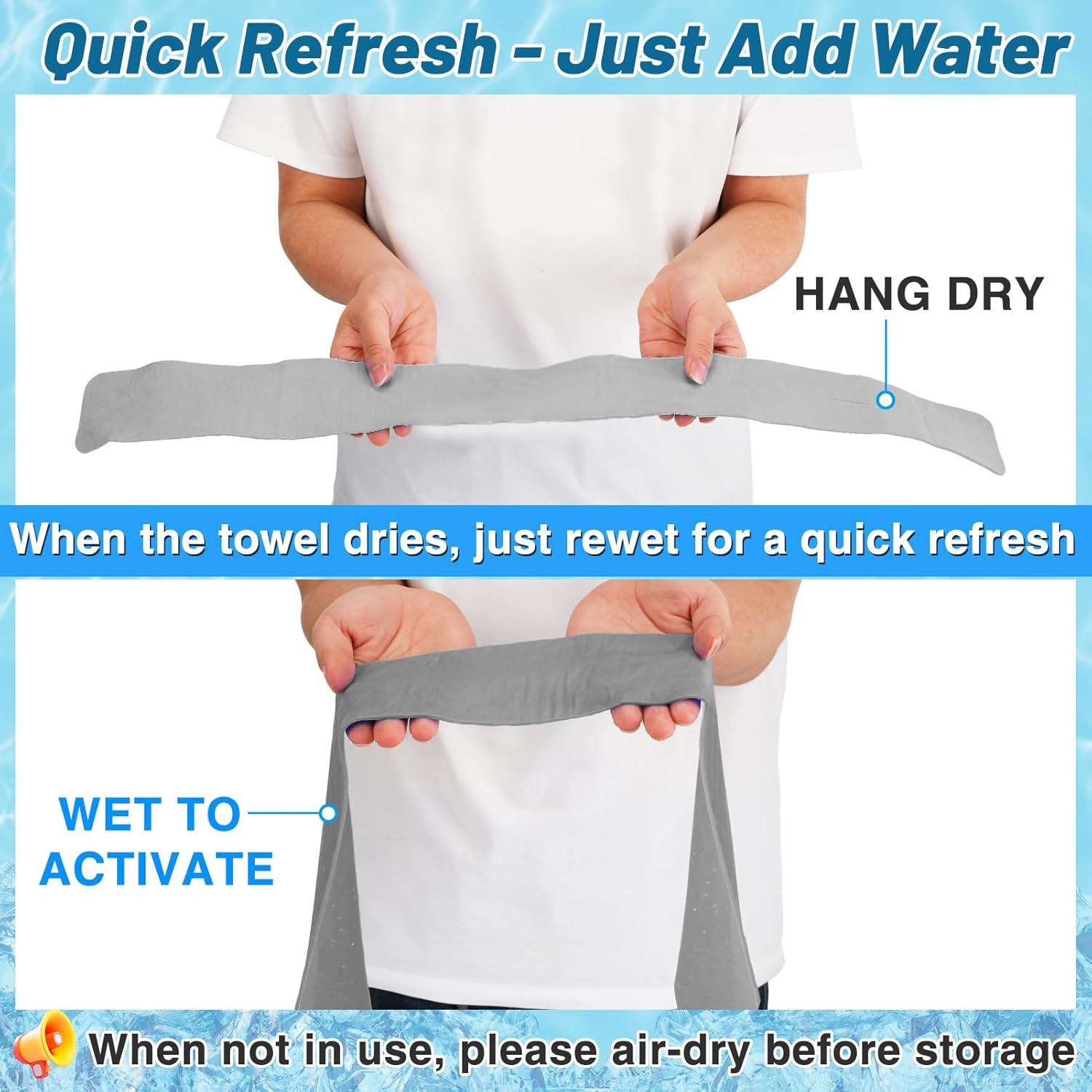 Toallas de Enfriamiento Cosweet PVA 3 Pcs 73.66x7.62cm Gris