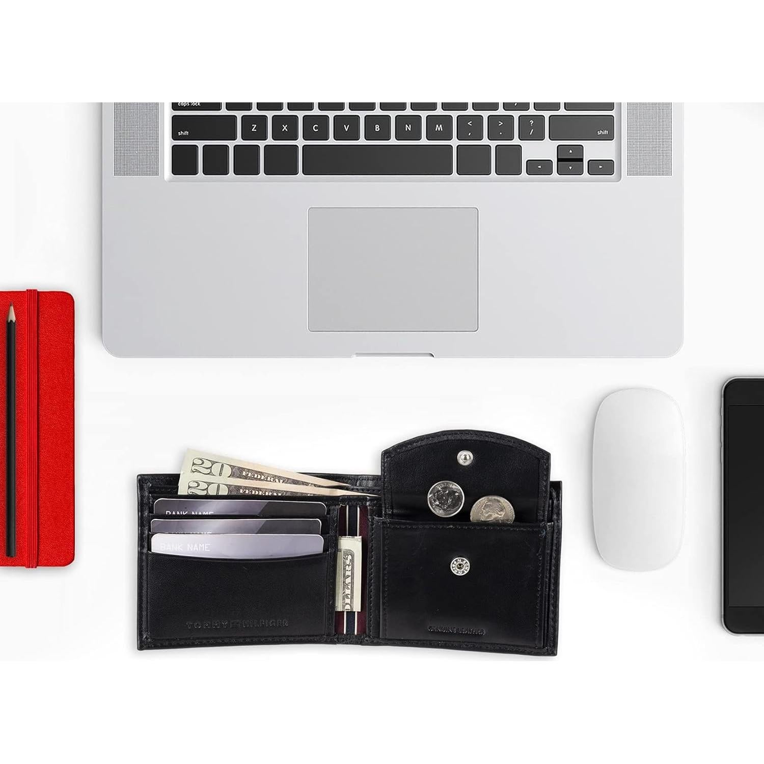 Cartera Bifold Slim de Cuero Tommy Hilfiger para Hombre