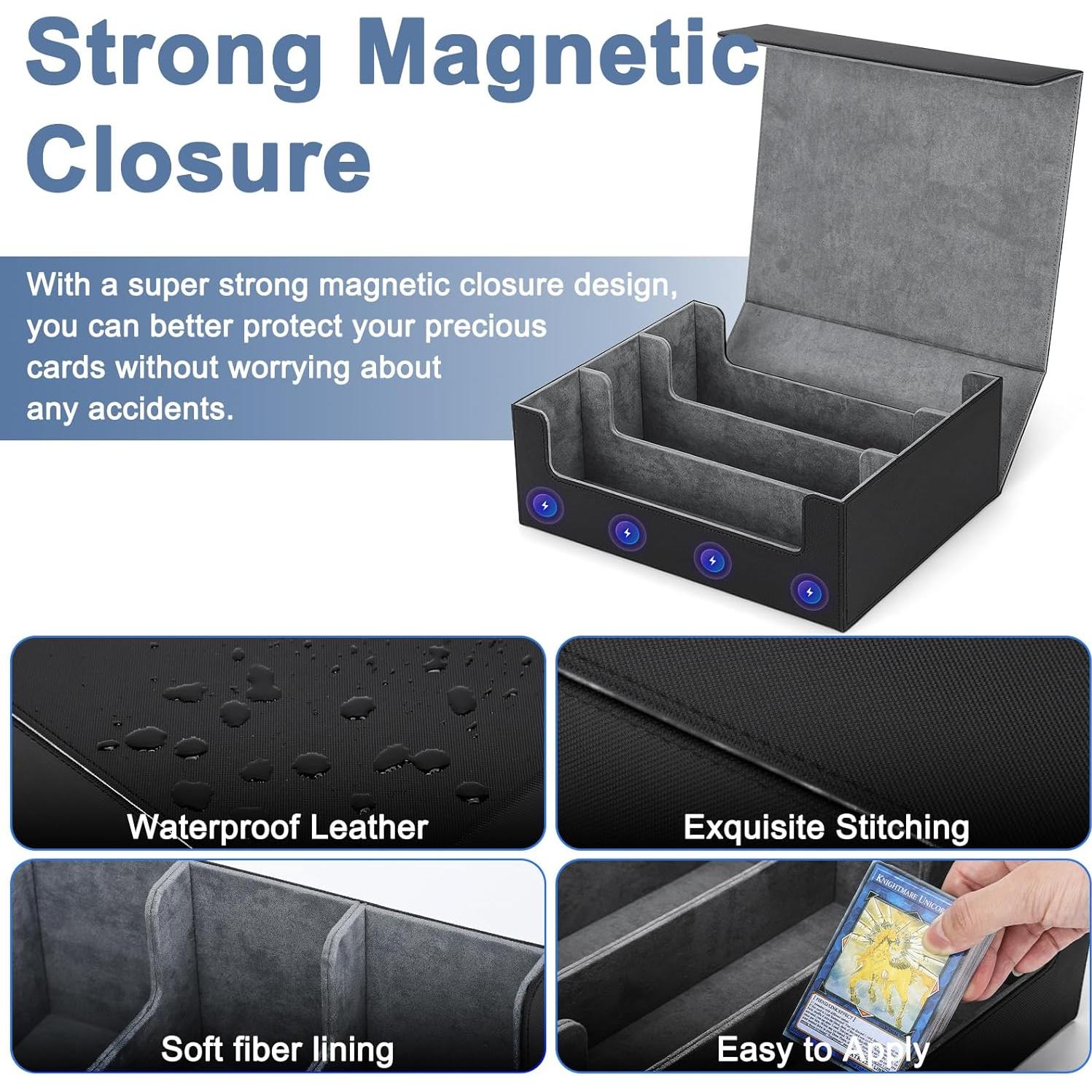 Caja de Almacenamiento de Cartas Ralout 1800+ con Cierre Magnético