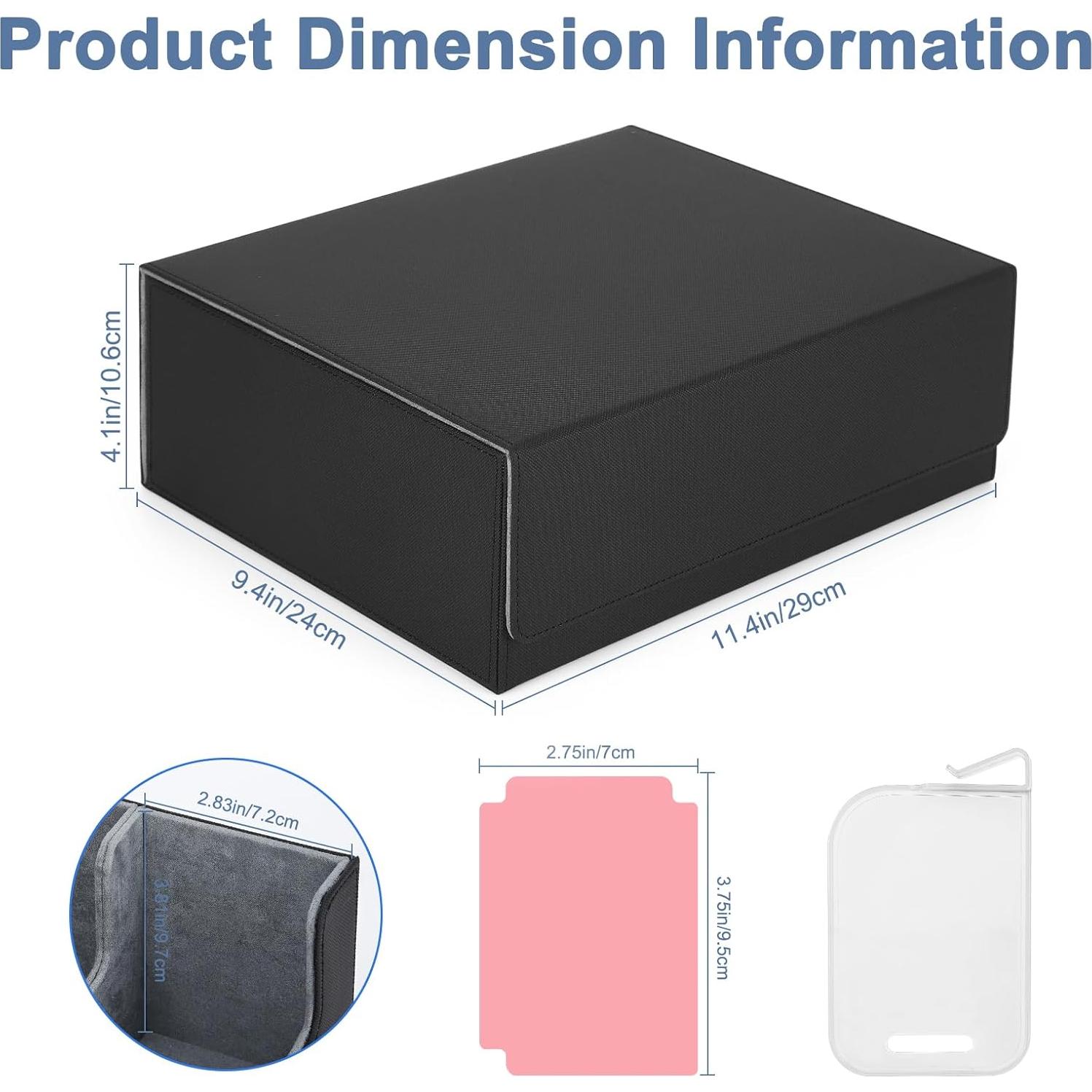 Caja de Almacenamiento de Cartas Ralout 1800+ con Cierre Magnético