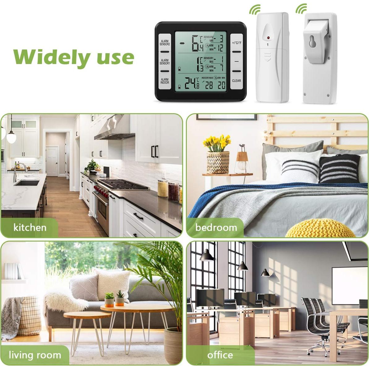 Termómetro Digital Inalámbrico KeeKit para Refrigerador y Congelador