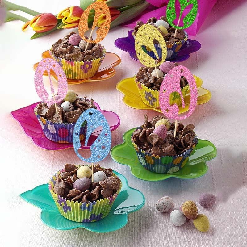 24 Adornos de Cupcake de Pascua ZitTRo - Conejos y Huevos