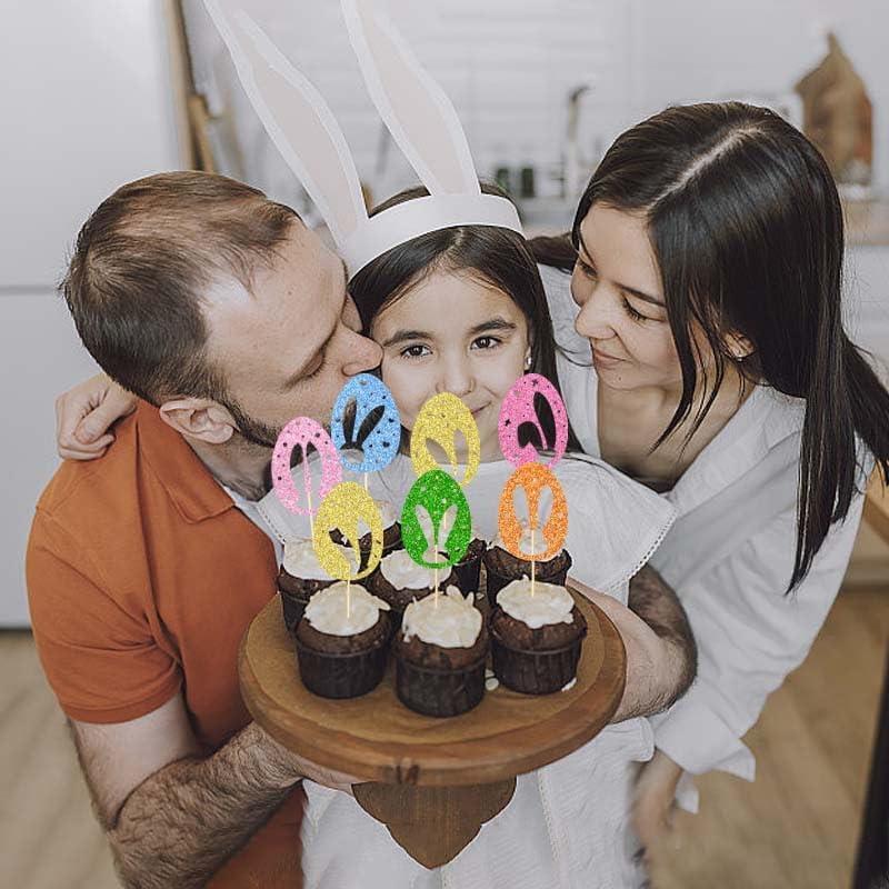 24 Adornos de Cupcake de Pascua ZitTRo - Conejos y Huevos